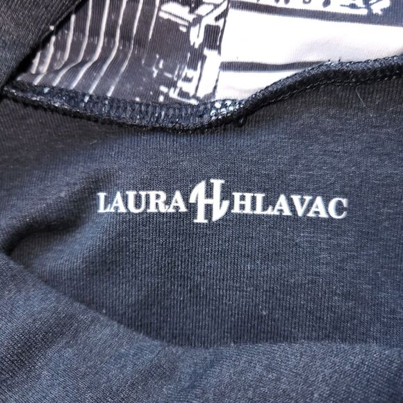 Laura Hlavac Long Sleeve Black White Pink Hoodie Women XL 16-18 Cotton - Picture 4 of 8